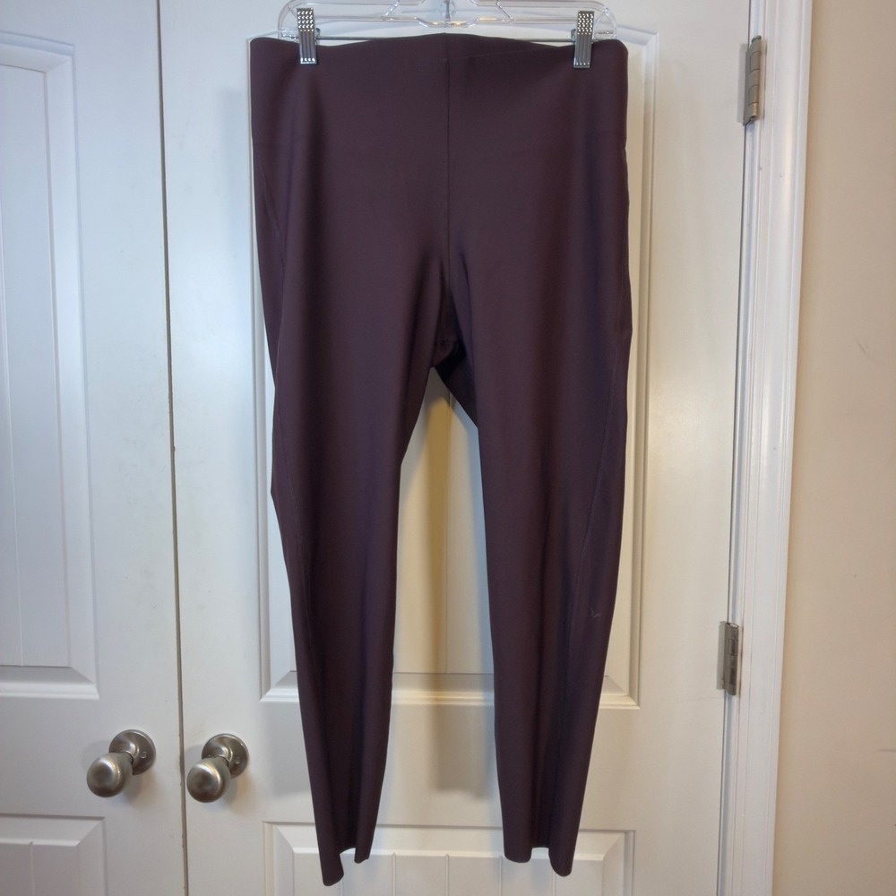 Old Navy Active Powersoft Sculpt Leggings XL Burgundy Go-Dry High Rise Workout - Picture 2 of 8